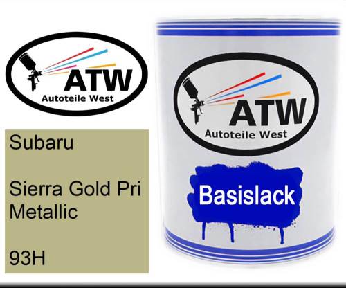 Subaru, Sierra Gold Pri Metallic, 93H: 1L Lackdose, von ATW Autoteile West.